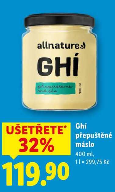 Ghí přepuštěné máslo, 400 ml