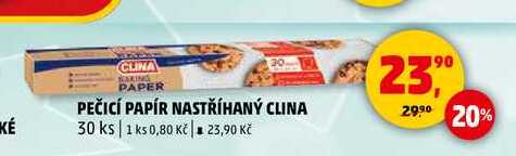 PEČICÍ PAPÍR NASTŘÍHANÝ CLINA, 30 ks