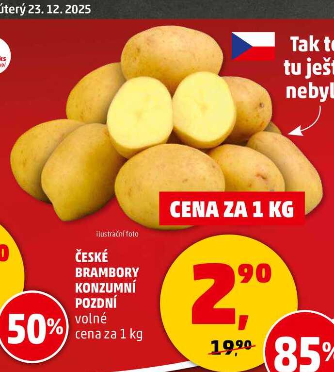 ČESKÉ BRAMBORY KONZUMNÍ POZDNÍ, 1 kg 