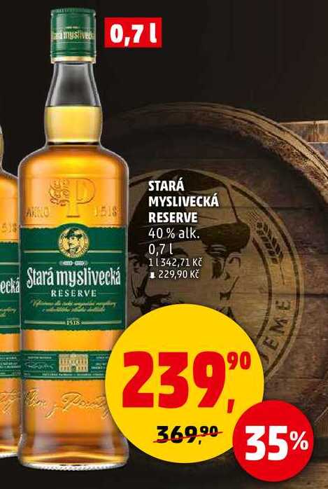 STARÁ MYSLIVECKÁ RESERVE, 0,7 l