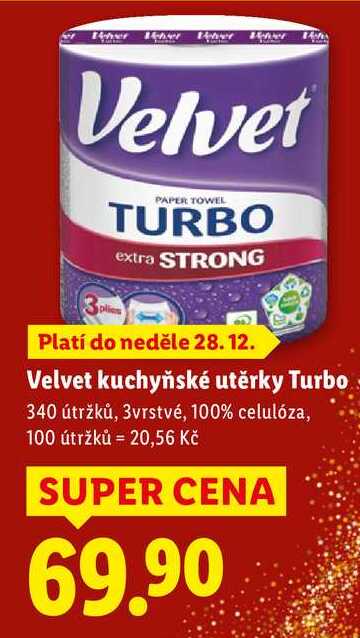 Velvet kuchyňské utěrky Turbo 