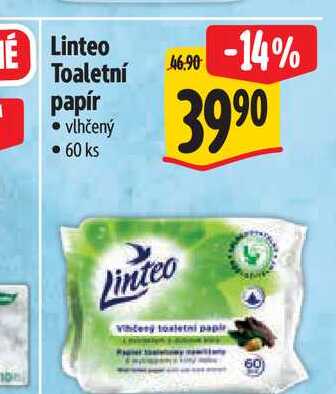 Linteo Toaletní papír vlhčený 60 ks