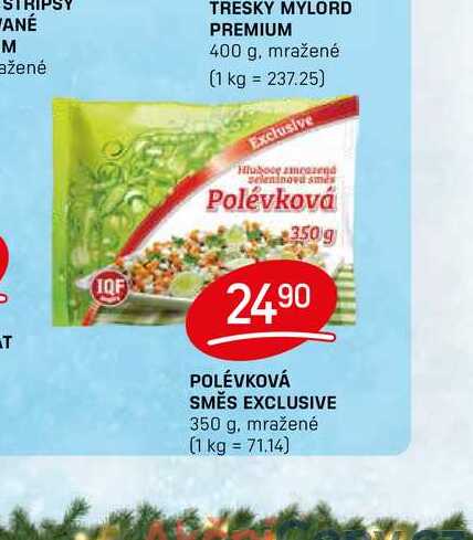 POLÉVKOVÁ SMĚS EXCLUSIVE 350 g, mražené 