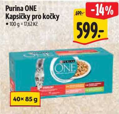 Purina ONE Kapsičky pro kočky, 40x 85 g