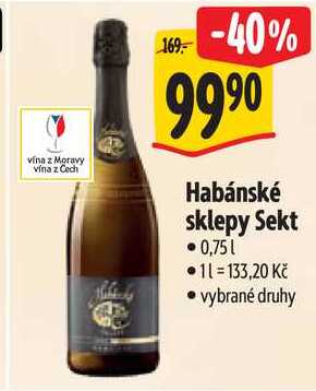 Habánské sklepy Sekt, 0,75 l