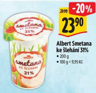 Albert Smetana ke šlehání 31%, 200 g