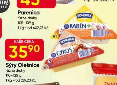 Sýry Olešnice různé druhy 110-125 g 