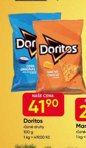 Doritos různé druhy 100 g 