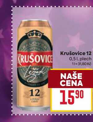 Krušovice 12 0,51, plech 