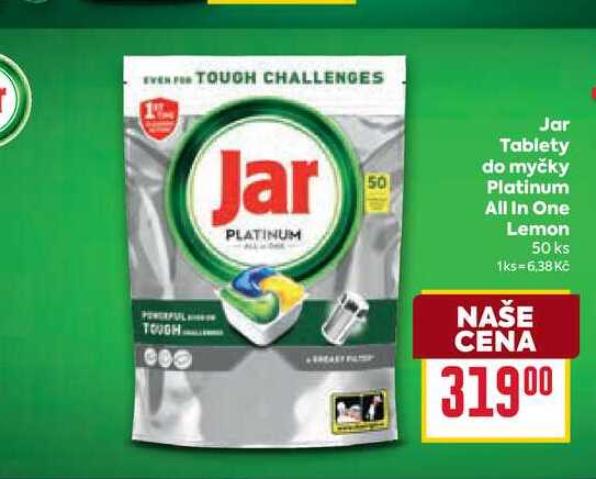 Jar Tablety do myčky Platinum All In One Lemon 50 ks 