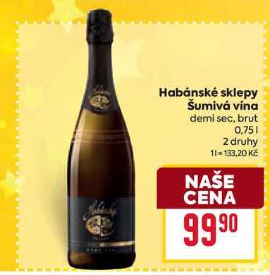 Habánské sklepy Šumivá vína demi sec, brut 0,75l