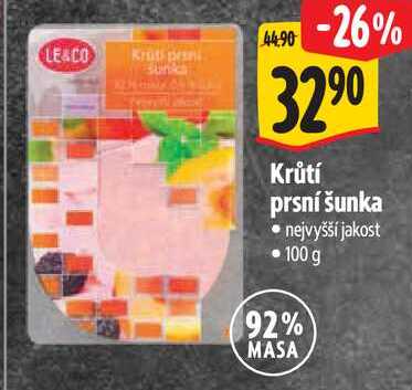 Krůtí prsní šunka, 100 g