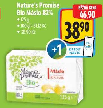 Nature's Promise Bio Máslo 82%, 125 g