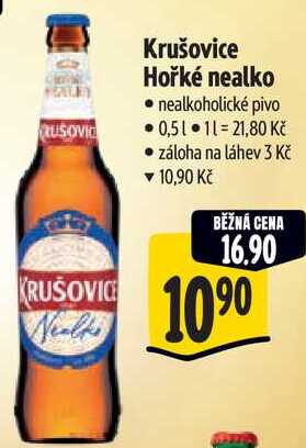 Krušovice Hořké nealko, 0,5 l 