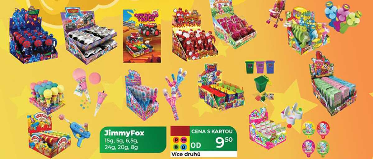 JimmyFox 15g, 59, 6,5g, 24g, 20g, 8g  