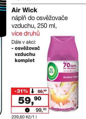 Air Wick náplň do osvěžovače vzduchu, 250 ml