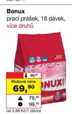 Bonux prací prášek, 18 dávek