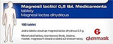 Magnesii lactici 0,5 tbl Medicamenta 100 tablet