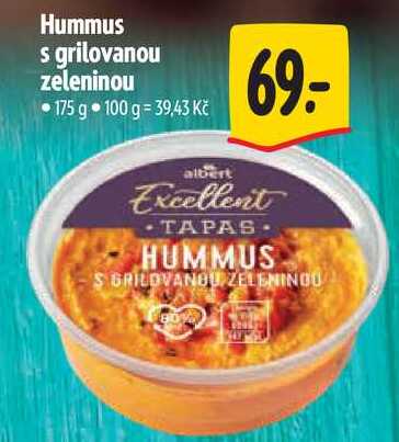 Hummus s grilovanou zeleninou, 175 g