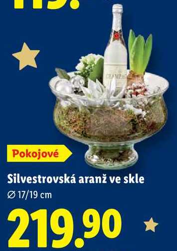 Silvestrovská aranž ve skle 