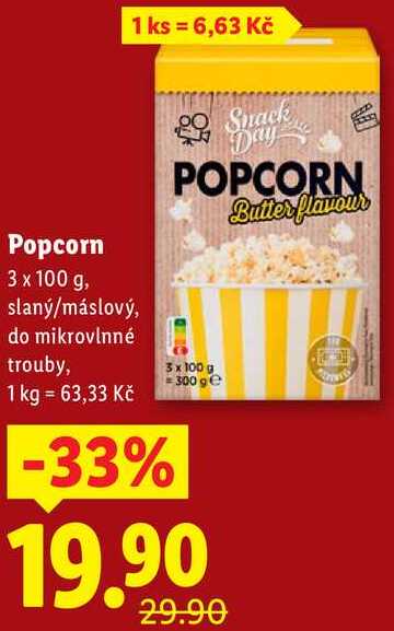 Popcorn, 3x 100 g