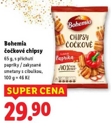 Bohemia čočkové chipsy, 65 g