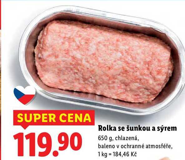 Rolka se šunkou a sýrem, 650 g