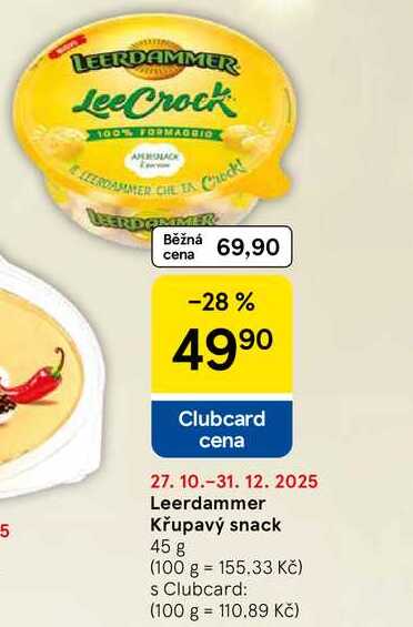 Leerdammer Křupavý snack, 45 g