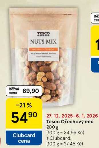 Tesco Ořechový mix, 200 g 