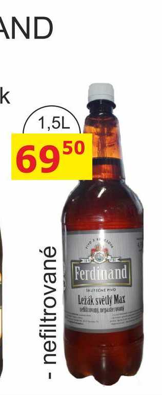 Ferdinand Max ležák světlý pivo 1,5l