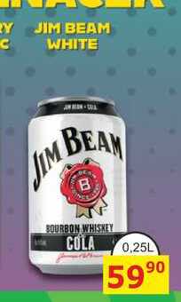 JIM BEAM WHITE BOURBON WHISKEY COLA 0,25L míchaný drink