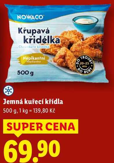 Jemná kuřecí křídla, 500 g