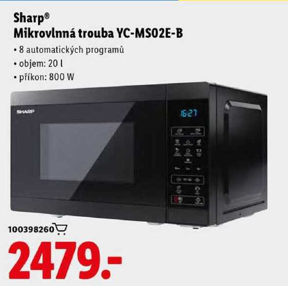 Sharp Mikrovlnná trouba YC-MS02E-B