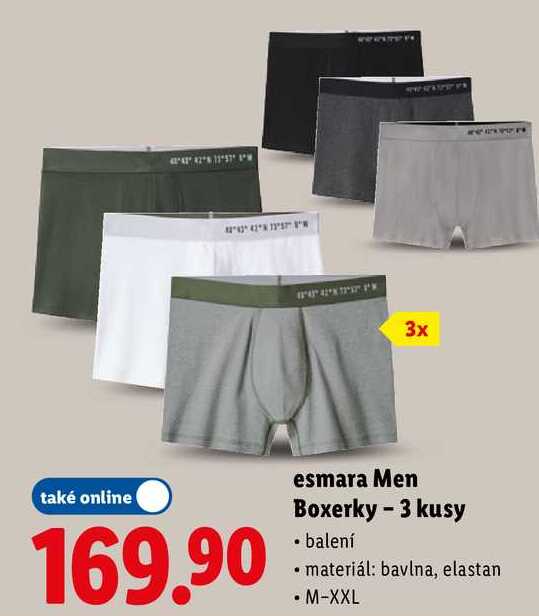 esmara Men Boxerky - 3 kusy 