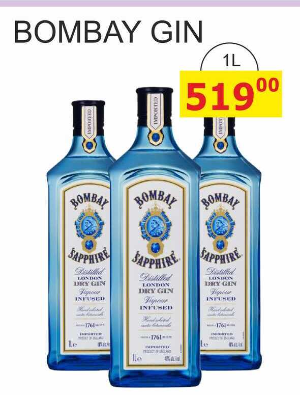 Bombay Sapphire London Dry Gin 1l
