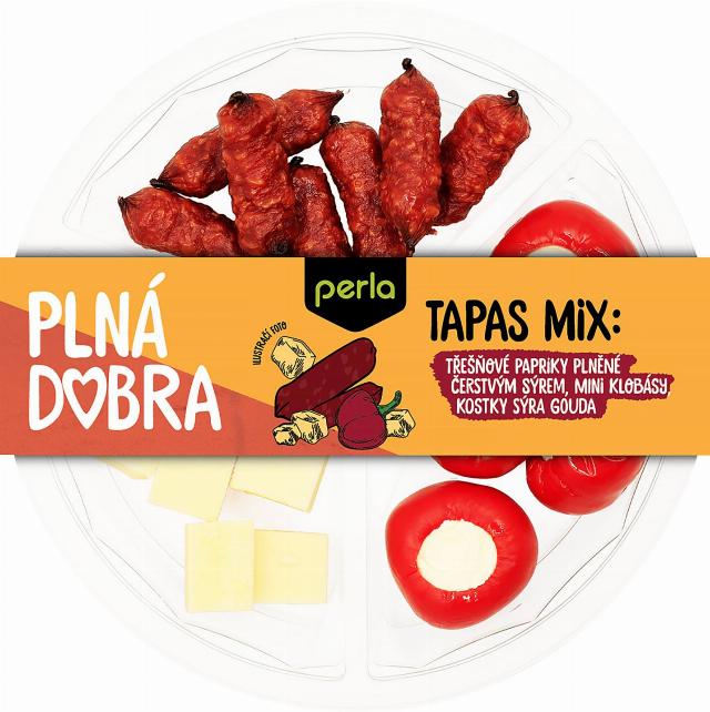 Perla Tapas mix sýr,klobása, papriky