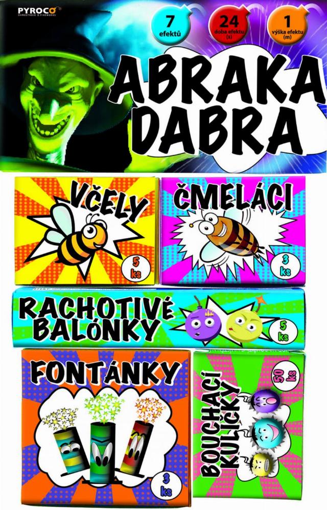 Abraka Dabra sada zábavní pyrotechniky 7 ran