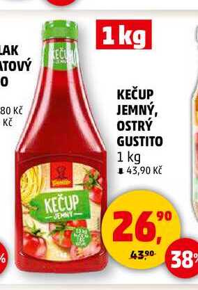 KEČUP JEMNÝ GUSTITO, 1 kg