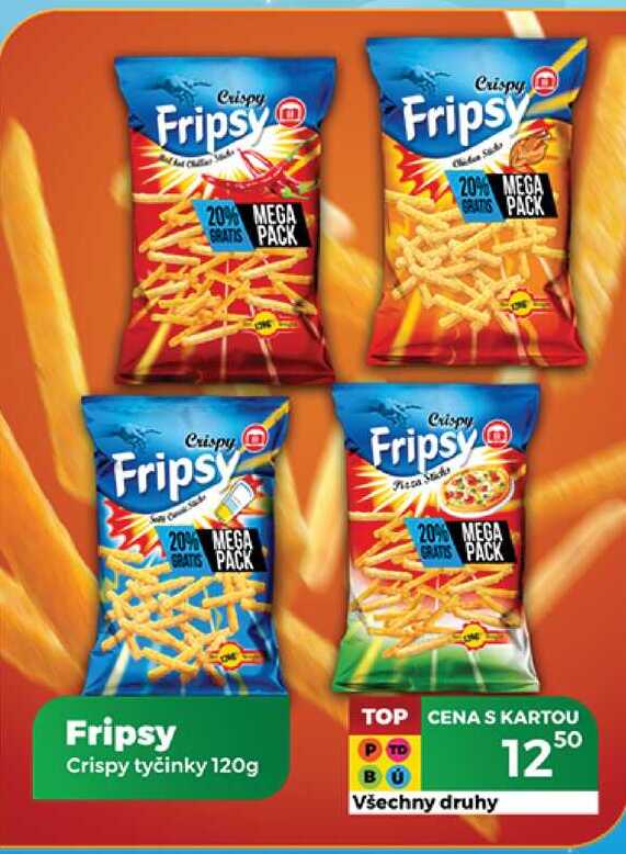 Fripsy Crispy tyčinky 120g 