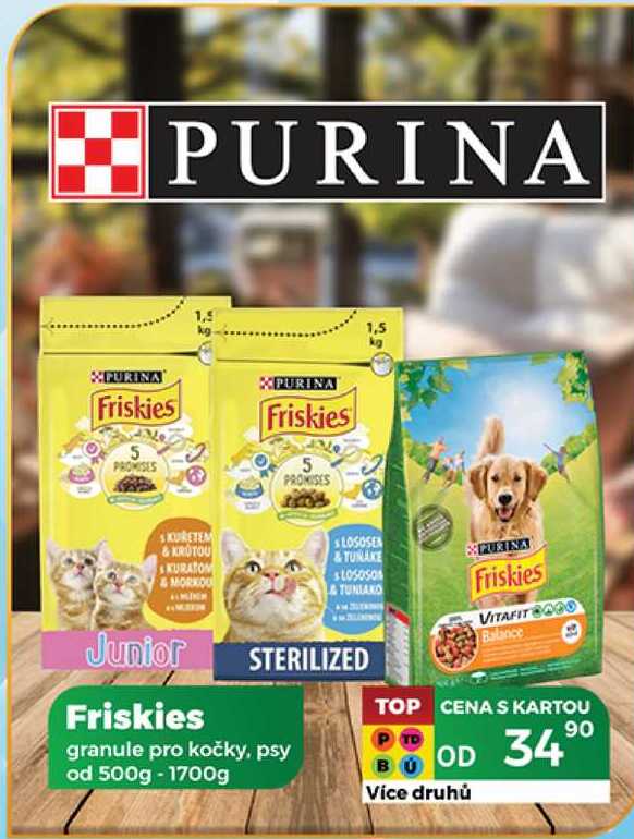 Friskies granule pro kočky, psy od 500g - 1700g