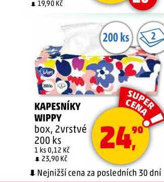 KAPESNÍKY WIPPY, 200 ks 