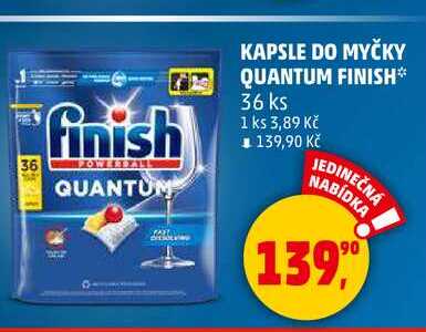 KAPSLE DO MYČKY QUANTUM FINISH, 36 ks