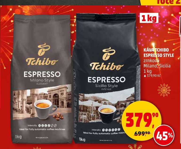 KÁVA TCHIBO ESPRESSO STYLE zrnková, 1 kg 