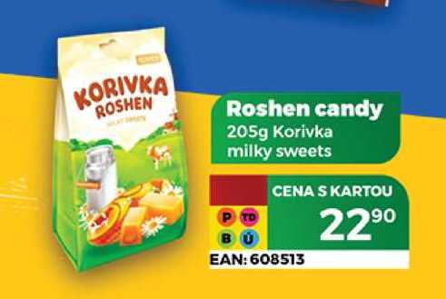 Roshen candy 205g Korivka milky sweets