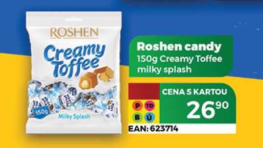 Roshen candy 150g Creamy Toffee milky splash