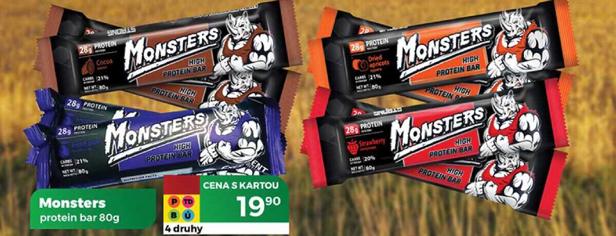 Monsters protein bar 80g 
