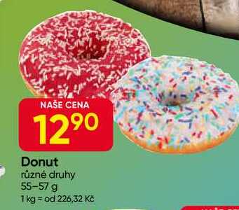 Donut různé druhy 55-57 g