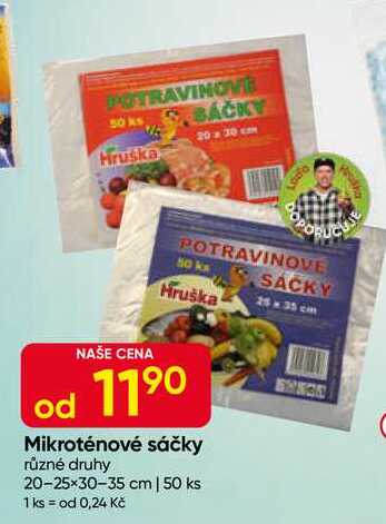 Mikroténové sáčky různé druhy 20x30 cm, 50 ks 