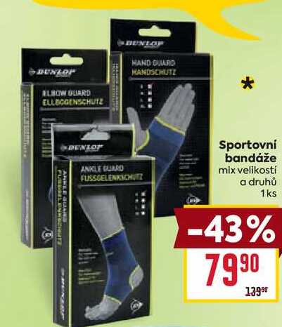 Sportovní bandáže mix velikostí a druhů 1ks 