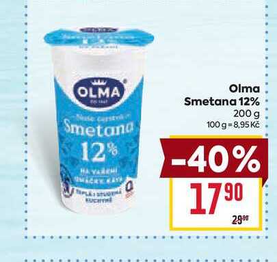 Olma Smetana 12% 200 g v akci